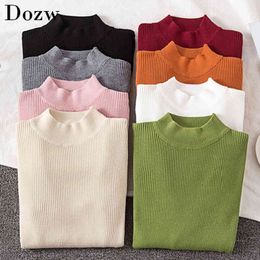 Soft Sweater Women Winter Turtleneck Long Sleeve Pure Cashmere Pullover Knit Jumper Autumn Solid Bodycon Casual Top Pull Femme 210414