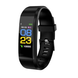 ID115 Plus Smart Wristbands Bracelet Fitness Tracker Heart Rate Watchband Smartwatch For Android iOS Cellphones with Box
