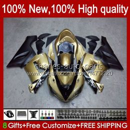 Moto champagne stock Body For KAWASAKI NINJA OEM ZX600C ZX636 ZX 6R 6 R 600CC 05-06 Bodyworks 7No.127 ZX600 ZX 636 ZX-6R 2005 2006 ZX-600 ZX-636 600 CC ZX6R 05 06 ABS Fairing Kit