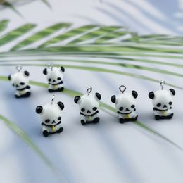 20Pcs/Set 15x20mm Resin Panda Charms Pendant Jewelry Findings DIY Handmade Hanging Decoration Making Accessories