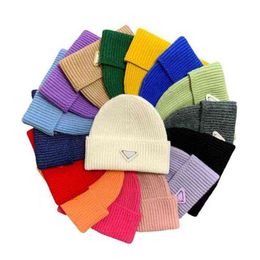 New Winter Hats For Women Cotton Blended Couple Cap Lady Thread Knitted Beanie Chapeau Female Korean street knit hat Warm Bonnet Y21111