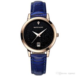 Women dress watch gift waterproof Starry sky dial Luxury Fashion Quartz clothing Watches girl Student clock wristwatch