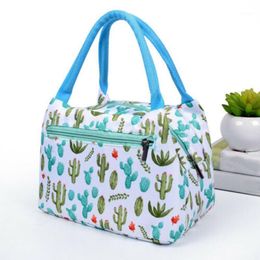 Stripe Bento Box Storage Bag Portable Waterproof Thickness Picnic School Lunch Office Two Layers Zipper Bags