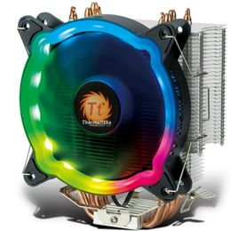 Thermaltake Rainbow D400P CPU Cooler 4 Heat Fan Pipe Multi-Platform Support AM4 LED RGB Moveable Light PWM