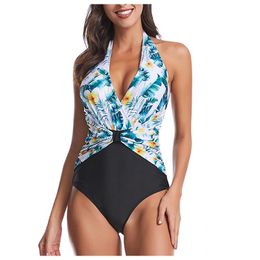 Damen Bademode Sexy Micro Bikini Set Damen gepolsterter Push-up-BH V-Ausschnitt bedruckter Badeanzug Badeanzug Beachwear Frau