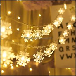 Event Festive Supplies & Garden Party Decoration Snowflake Led Light Merry Christmas Tree For Home Ornament Navidad Xmas Gift Happy Year Dro