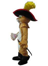 Mascot Costumes Adult Puss The Boots Cat Mascot Costume Party Costumes Carnival Costumes Fancy Dress
