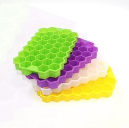 new Ice Cubes Frozen Tools Hornet Nest Shape Moulds Frozens Tray Cube Silicone Mold Bar Party Drinks Mould Pudding Tool With Lid EWB7915