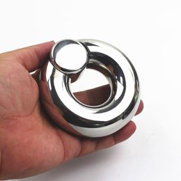 10 Sizes Cockrings Male Scrotum Training Pendants Sex Penis Ring Testis Ball Stretcher Eggs Bondage Devices Stainless Steel BDSM Adult Products BB25