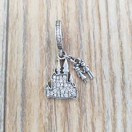 Jewellery 925 Sterling Silver making kit Disny castle happy park mouse charm chains beaded bracelet set for women men original supplies girls boxes DIY fits necklace