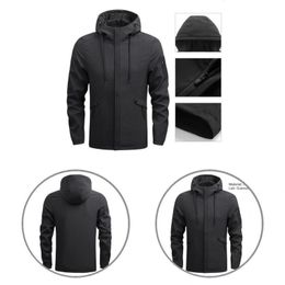 Men's Jackets Jacket Coat Thin Type Comfortable Long Sleeve Drawstring Solid Color Male Windproof For Daily Wear