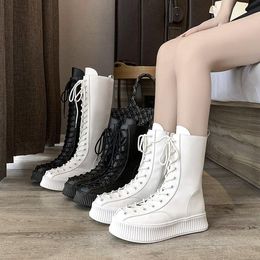 Boots Long Women's Autumn And Winter Thick-soled Retro All-match Thin Tall Fashion Locomotive Shoes 2021