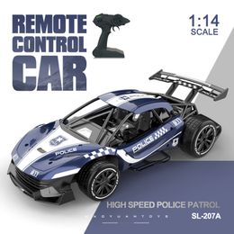 RC Auto 1/24 Fernbedienung Polizist Auto Legierung Radio Control Cars High Speed ​​Car Metal RC Drift Autos Für Junge Drift Autos Spielzeug