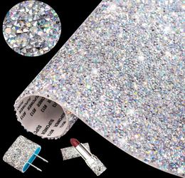 Bling Crystal Rhinestones Sticker Sheet Party Decoration AB Colour Glitter Gem Self-Adhesive DIY Decor Stickers for Car Crafts