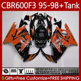 OEM Fairings For HONDA CBR 600 CBR600 F3 FS CC 600FS 600F3 1995-1998 64No.289 Bodys CBR600FS 600-F3 1995 1996 1997 1998 CBR600F3 600CC Orange black new 95 96 97 98 Bodywork