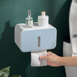 Toilet Paper Holders Waterproof Holder Wall Mounted Tissue Dispenser Plastic Multi-function Portable Roll Stand