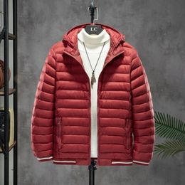 Man Hooded Down Jacket Fashion Trend Couples Zipper Plus Size Windproof Puffer Coats Designer Winter Male Luxury Bread Warm Puff Jackets