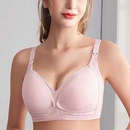 Open The Underwear Of Pregnant Women In Front Of Large Size Of Air Permeable Cotton Breast Bra Y0925