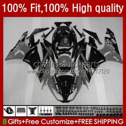 Bodys Injection For KAWASAKI NINJA ZX 6R 600 CC 6 R 636 ZX6R 09 10 11 12 13No.67 ZX600 ZX636 ZX-636 600CC 2009 2010 2011 2012 ZX-6R ZX600C 2009-2012 OEM Fairings glossy grey