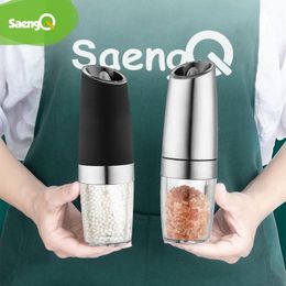 Electric Pepper Grinder Pepper Mill Stainless Steel Automatic Gravity Induction Salt Kitchen Spice Grinder Tools