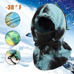 Cycling Caps & Masks Winter Full Face Bandana Cap Outdoor Sports Camping Tie-dye Riding Warmer Neck Hood Warm Unisex Cold-proof Scarf G5u2