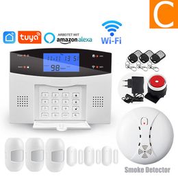 Tuya Smart Home Wifi GSM Alarm System 433MHZ Wireless Wired Detector PSTN Security English/Russian/Spanish/France/Italian