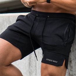 summer men Sporting shorts Joggers Casual Gyms Cotton Bodybuilding Sweatpants Fashion embroidery brand men's clothing 210629