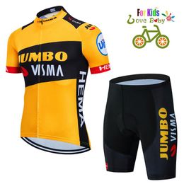 Kids Cycling Jersey Set 2021 Boys Short Sleeve Summer Clothing MTB Ropa Ciclismo Child Bicycle Wear Sports Suit Racing Sets