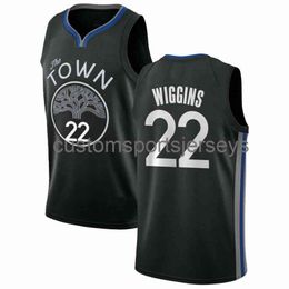 Mens Women Youth Andrew Wiggins #22 Black Swingman Jersey Embroidery add any name number