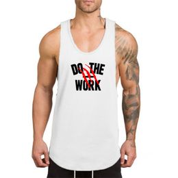 New brand Men Bodybuilding Tank Tops Sleeveless Gyms fitness Clothing Singlet Cotton Shirts Summer Fashion Workout Clothes 210421