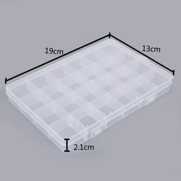24 Slots Adjustable Jewellery Necklace Transparent Storage Box Case Holder Craft Organiser Beads Jewellery Container