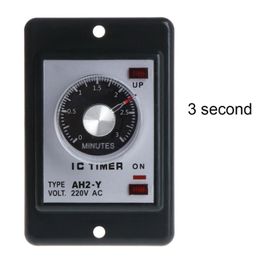 Timers AC 220V AH2-Y Power On Delay Timer 1/3/5/10/30/60 Seconds 3/6/10/30/60 Minutes K43C