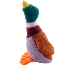 2021 Simulation Huge Wild Duck Plush Toys Lovely Poultry Garden Duck Pillow Rabbit Fur Stuffed Soft Animal Dolls Birthday Gifts LA297