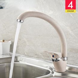 Multi-color Kitchen Faucet Modern Style Home Cold and Hot Water Tap Single Handle Kitchen Faucets Black White Khaki L5913