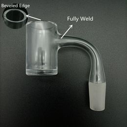 OD 25mm Fully Weld Clear Quartz Banger Nail 45 90 angles Smoking Flat Top 10mm 14mm 18mm Male Female Joint Dab Glass Bong