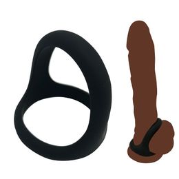 yutong Top quality large size male silicone penis lock cock ring ball stretcher BDSM erection ejaculation nature toy for man