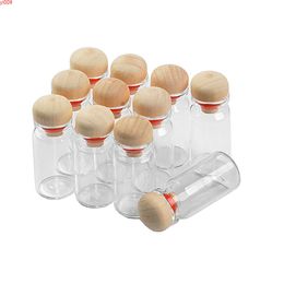 8ml Glass Bottles Pendants With Cork Wood Stopper Wedding Gift Jars Vials Diy Decoration Craft 100pcsjars