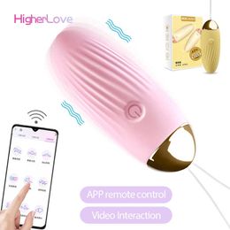 Sex Toys Wearable Vibrator for Women Mobile Phone APP Internet Control Vibration Egg Video Interactive Music Mode Sex Shop P0818