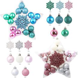 Party Decoration Luxury Christmas Tree Bauble Balls&snowflake Deluxe Xmas Colourful