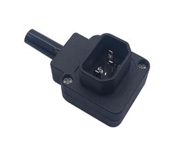 Rewirable Power Plug Adapter, IEC 320 C14 Down Angled Male AC Cord/Cable Connector/Free DHL/50PCS