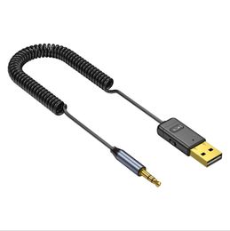 Ingrosso Ricevitore Bluetooth 5.0 per adattatore USB wireless 3.5mm Jack Aux Audio Music Transmitter Automobile