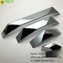 Stainless steel silver white hole pitch 192 / 128 64 32 modern simple wardrobe handle drawer cabinet door