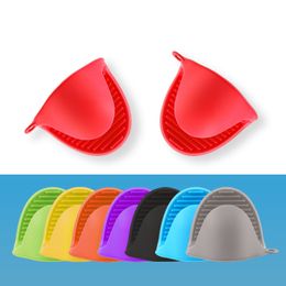 Baking Silicone Heat Insulation Clip BBQ Mitt Anti Scalding Slip Gloves Household Bowl Ovens Microwave Oven Tray Pot Dish Bowls Mitts TR0045