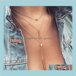Pendant Pendants Jewelry Womens Sexy Multilayer Necklace Small Dots Delicate Necklaces Elegant And Leisure Design For Women Drop Deliv