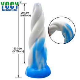 NXY Dildos Anal Toys 6cm Thick Vestibular Expansion Plug Vaginal Masturbation Silicone False Penis Adult Products 0225