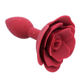 Anal Plug Silicone Butt Plugs Rose Flower Anus Expander For Women Man Anal Sex toys