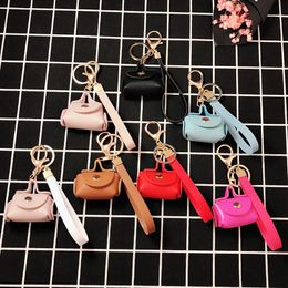 leather ornaments NZ - Jewellery Accessories Waist Hanging Key Ring PU Leather Meibao Car Bag Keys Buckle Originality Pendant Fashion Ornaments Keychains Men And Women
