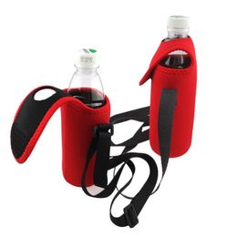 Other Drinkware Neoprene Cooler Holder Sleeve With Shoulder Strap Soft Insulated Beverage Beer Bottle Carry Bags SN5536