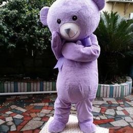 Halloween Purple Bear Mascot Costume High quality Cartoon Anime theme character Adults Size Christmas Carnival Birthday Party Outdoor Outfit