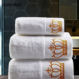Towel Embroidered Imperial Crown Cotton White El Set Face Towels Bath For Adults Washcloths Absorbent Hand Towel1